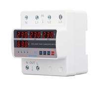 Garosa Interruptor de Transferencia Trifásico, Material Retardante de Llama, Protección contra Sobretensión y Subtensión, Interruptor de Automático 63A para Aplicaciones Industriales