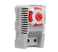 Garosa Interruptor del Controlador de Temperatura del Termostato Mecánico 0 a 60 ℃ NC con PC Retardante de Llama y Soporte de Rieles DIN para el Control de Equipos de Enfriamiento de