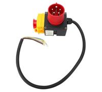 Garosa Interruptor Electromagnético Industrial de 5 Pines, Botón de Parada de Emergencia Resistente Al Agua y Duradero para Herramientas Eléctricas y Carpintería, Construcción ABS