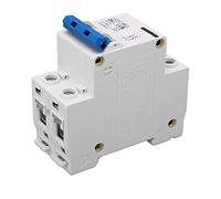 Garosa Interruptor Miniatura DC 25A, Montaje en Riel DIN 500V con Carcasa Ignífuga PA66 para Sistemas Fotovoltaicos y Protección de Corriente Continua