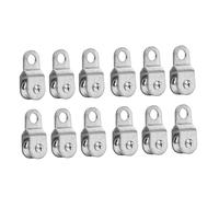 Garosa Juego de 12 Piezas Bloque de Polea de Cable Hoja Chapada en Zinc de Aluminio Durabilidad Resistencia Al Desgaste Rodamiento de Polea única para Aplicaciones de Pequeña