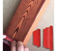 Garosa Juego de 2 Pinceles para Rodillo de Pintura de Grano de Madera, Juego de Herramientas para Pintura de Pared con Textura de Goma, Herramientas de Arte para Superficies de Tela de (Escribe un)