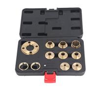 Garosa Juego de 8 Guías de Plantilla de Enrutador de Latón, Kit de Bujes de Enrutador de Latón, Bujes de Plantilla de Enrutador de Latón con Adaptador de Tuerca de Bloqueo, Caja de