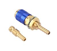 Garosa Juego de Adaptadores de Latón con Conector Rápido M6, Manguera Refrigerada por Agua para Soplete de Soldadura MIG TIG, Dorado, Azul y Rojo (BLUE)