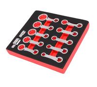 Garosa Juego de Adaptadores de Torsión Imperiales Adaptadores de Llave de 12 Puntos, 10 Piezas para Espacios Confinados Acero CrMo