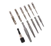 Garosa Juego de Extractores de Tornillos, Fácil de Usar, Duradero, 11 Piezas con Adaptador de Barra de Extensión de Grifo para Reparaciones Automotrices, Acero de Aleación