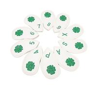 Garosa Juego de Fundas para Cabezas de Hierro de Golf, 10 Piezas de Cuero PU con Cinta para Protección de Hierro, Fundas Duraderas para Palos de Golf para Viajar y Organizar Clubes 4-9 A P S X (WHITE)