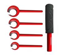 Garosa Juego de Llaves de Ajuste de Bisagra, Herramienta Dobladora de de Acero Endurecido de 4 Piezas con Orificio Interior de 14 Mm, 18 Mm, 23 y 25 para Reparación y Alineación de Puertas de