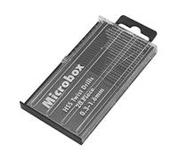 Garosa Juego de Puntas de Taladro en Espiral Mini Micro HSS de 20 Piezas, 0,3mm-1,6mm, con Estuche para Artesanías de Joyería PCB de Plástico y Madera
