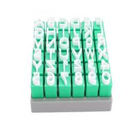 Garosa Juego de Sellos de Arcilla Sellos de Letras y Números Mayúsculas de 0,5 Pulgadas para Cerámica de Arcilla con Material ABS para Personalizar Tazas, Platos, Decoraciones y