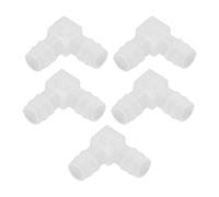 Garosa Junta de Manguera de Plástico de 10 Piezas, Conector de Tubo L Inodoro de PP, Codo de 90 Grados para Aplicaciones de Acuario, Laboratorio y Bebidas Alimentarias (12 mm/0,47 pulgadas)