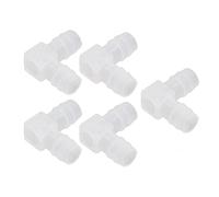 Garosa Junta de Manguera de Plástico de 10 Piezas, Conector de Tubo L Inodoro de PP, Codo de 90 Grados para Aplicaciones de Acuario, Laboratorio y Bebidas Alimentarias (16 mm/0,63 pulgadas)