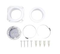 Garosa Kit de Adaptador de Ventilación de Secador de Secador Desconexión de Conexión de 180 Grados Sellador de Sello Escape de Secador con Abrazaderas de Acero Inoxidable Manguera de