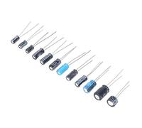 Garosa Kit de Condensadores Electrolíticos 120 Piezas, Material de Aluminio, 12 Tipos 0,22-470 UF para Proyectos Electrónicos de Bricolaje