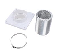 Garosa Kit de Conexión de Ventilación para Secadora, Manguera de Papel de Aluminio con Acoplamiento de Conexión Rápida para Ventilación de 4 Pulgadas en Lavandería de Baño