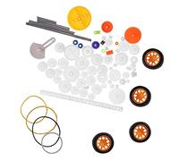 Garosa Kit de Engranajes de Plástico 78 Piezas, Mini Conjunto de Poleas y Engranajes Helicoidales para Hobby, Estante de Repuestos Eléctricos, Accesorios para Modelos DIY, Transmisión por Correa