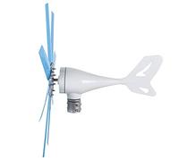 Garosa Kit de Generador de Viento Generador de Viento de Aleación de Aluminio 200W DC12V Turbina de Imán Permanente de 8 Palas con Controlador para Farolas Carreteras Remotas Granjas Cabinas (DC24V)