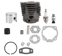Garosa Kit de Pistón y Cilindro 46mm para Motosierra 55 Rancher, Acero Cromo Nikasil, con Juntas