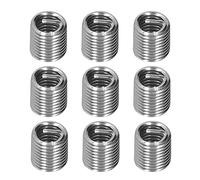 Garosa Kit de Reparación de Roscas de Alambre M6x1 Insertos de Rosca de Acero Inoxidable para Aleación de Aluminio Metales Blandos Tuerca Reductora Macho Hembra Fijación de Orificio (2D)