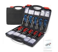 Garosa Kit de Reparación de Roscas Helicoidales 261 Piezas Insertos de Acero Premium para Restaurar Roscas Dañadas en Reparación de Automóviles y Motores M5 M6 M8 M10 M12 1/4 5/16 3/8 7/16 1/2 (261