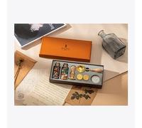 Garosa Kit de Sellos de Cera con Diseño Vintage, 3 Sellos, 2 Cuentas de Cera para Sellar Letras, Proyectos de Bricolaje e Invitaciones de Boda (WHITE)