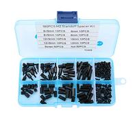 Garosa Kit de Separadores M2 de 180 Piezas, Montaje en PCB Macho Hembra de Nailon, de 6 a 12 Mm para Electrónica y Maquinaria