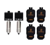 Garosa Kit Hotend de Boquilla de 2 Piezas de 0,4 Mm para Extrusora Modular Totalmente Metálica H2S con Boquilla de Acero Endurecido y Fundas de Silicona para Impresión a
