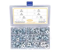 Garosa Kit Surtido de Tuercas en T Tuercas en T de Acero Al Carbono Galvanizado 105 Piezas M4 M5 M6 M8 M10 Insertos Roscados con Puntas para Usuarios de Mantenimiento de Reparación de Muebles de