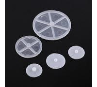 Garosa Kits de Engranajes de Plástico de 80 Piezas, Juego de Engranajes Surtidos con Polea y Correa para Proyectos de Modelos de Bricolaje (34 Tipos de Kit de)