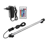 Garosa Lámpara Colorida del Tanque de Peces Resistente Al Calor Engrosamiento del Tanque de Peces Luz Led Control Remoto Impermeable Acuario Décor(MF-21U)