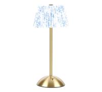 Garosa Lámpara de Mesa Plisada, Control Táctil Inalámbrico, Recargable, 1200 MAh, Funciona con Pilas, Lámpara de Mesita de Noche con Iluminación Ambiental Suave, para Dormitorio, Sala (flor)