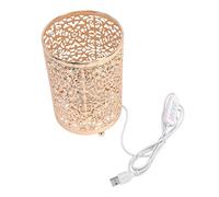 Garosa Lámpara de Mesa Tallada con 3 Temperaturas de Color Regulable Alimentada por USB para Dormitorio, Sala de Estar, Oficina, Luz Nocturna Decorativa