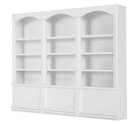 Garosa Librería para Casa de Muñecas, Mini Estantería de Madera para Casa de Muñecas, con Mano de Obra Fina y Apariencia Exquisita, Muebles de Juguete para Niños (White)