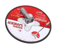 Garosa Lijadora de Paneles de Yeso, Lijadora de Poste Redondo Radial de 9 Pulgadas, Cabezal Giratorio 360, Papel de Lija de Rápido para Decoración del Hogar, Renovación de Pintura