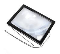 Garosa Lupa 3X Tamaño A4 con 4 Luces LED Patas Plegables Manos Libres, para Leer Mapas Periódicos Manualidades de Costura