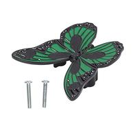 Garosa Manija de Mariposa Perilla de Cajón de Aleación de Zinc Manija de Puerta de Gabinete Verde Herrajes para Muebles Minimalistas Modernos para Cajón de Tocador con Diseño de Mariposa (GREEN)