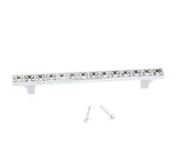 Garosa Manijas Gabinete Modernas con Cristal Diamante Tiradores Cajones Negro Estilo Europeo Largo 128mm Puerta Armario Accesorios 5.0in