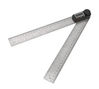 Garosa Medidor de ángulo con Perilla de Bloqueo, Acero Inoxidable con Escala Transparente, Medidas Precisas para Proyectos de Carpintería y Bricolaje, 0-360 Grados (300 mm)