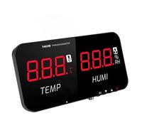 Garosa Medidor de Humedad y Temperatura Industrial con Pantalla LED de 13 Pulgadas -20C a 80C Sonda Externa de 5 M para Invernadero, Almacén, Oficina, Monitoreo en Tiempo Real