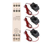 Garosa Medidor de Potencia Trifásico con Sensores de Abrazadera de 100 A, Monitor de Energía Inteligente para Fábrica en Casa y Escuela, Seguimiento de Datos en Tiempo Real A Través de la Aplicación