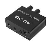 Garosa Mezclador de Audio 2 en 2 Salida, Convertidor de Distribuidor Estéreo, Caja de Interruptor con Amplificadores Operacionales NJM4580 NJM4556A para Control de Amplificador de