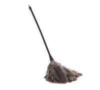 Garosa Mini Cepillo Plumero de Pluma de Avestruz, Marrón, 34cm, Antiestático Lavable para Teclado, Libros y Oficina