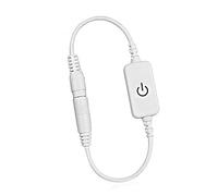 Garosa Mini Interruptor Táctil con Atenuador LED, Controlador de Brillo de Plástico para Luces LED de un Color, Fácil de Instalar para Uso en Interiores (WHITE)