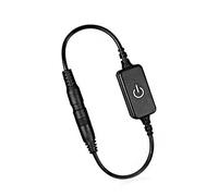 Garosa Mini Interruptor Táctil con Atenuador LED, Controlador de Brillo de Plástico para Luces LED de un Color, Fácil de Instalar para Uso en Interiores (BLACK)