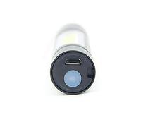 Garosa Mini Linterna Recargable USB COB LED, Aleación de Aluminio, Alto Brillo, Batería Incorporada, Ideal para Actividades Al Aire Libre y Camping (BLACK)