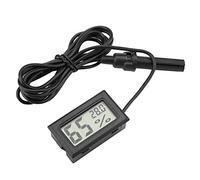Garosa Mini Termómetro Higrómetro Pantalla LCD Digital con Sonda Externa para Incubadora de Acuario de Reptiles, Cable de 1,5 M, Rango de -58 °F a 158 °F, Monitor Preciso de Temperatura y Humedad para