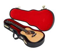 Garosa Miniatura de Guitarra Madera decoración Musical para casa de muñecas hogar