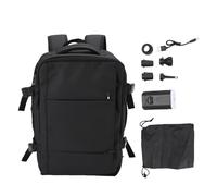 Garosa Mochila de Compresión de Vacío con Diseño Expandible, Bloqueo de TSA, Bolsas de Separación Húmeda Seca, para Viajar Negro