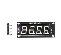 Garosa Módulo de Pantalla Digital LED de 4 Bits y 7 Segmentos, Controlador TM1637, Plug & Play IC, Tablero de Reloj PCB de Alto Proceso, 0,56 Pulgadas, 4 Uds. (MRA172C Blanco)