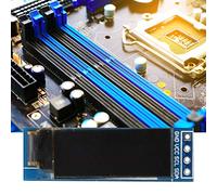Garosa Módulo de Pantalla OLED de 0,91 Pulgadas, Resolución 128x32, Interfaz IIC, para Proyectos de Bricolaje y Aplicaciones LCD (Blue)
